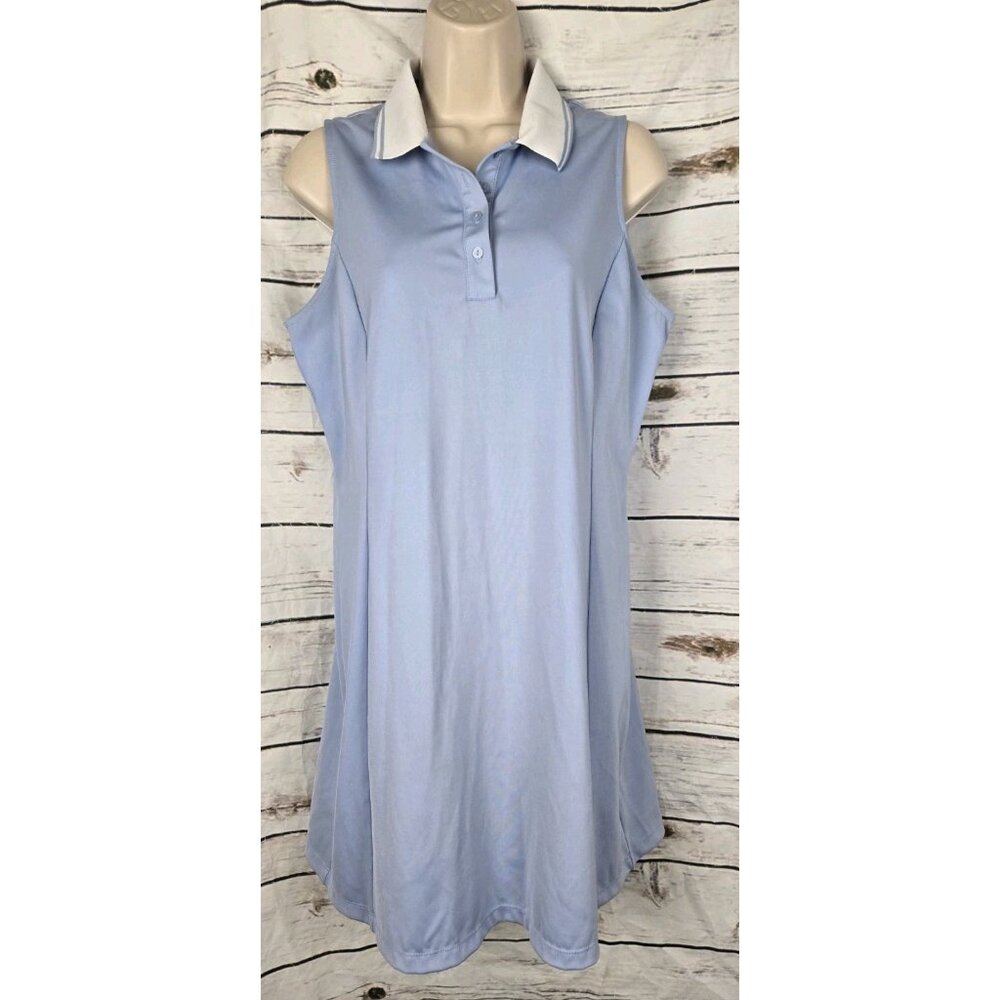 Tommy Bahama Blue Golf Pickleball Dress M Raquet & Paddle Sleeveless A-Line